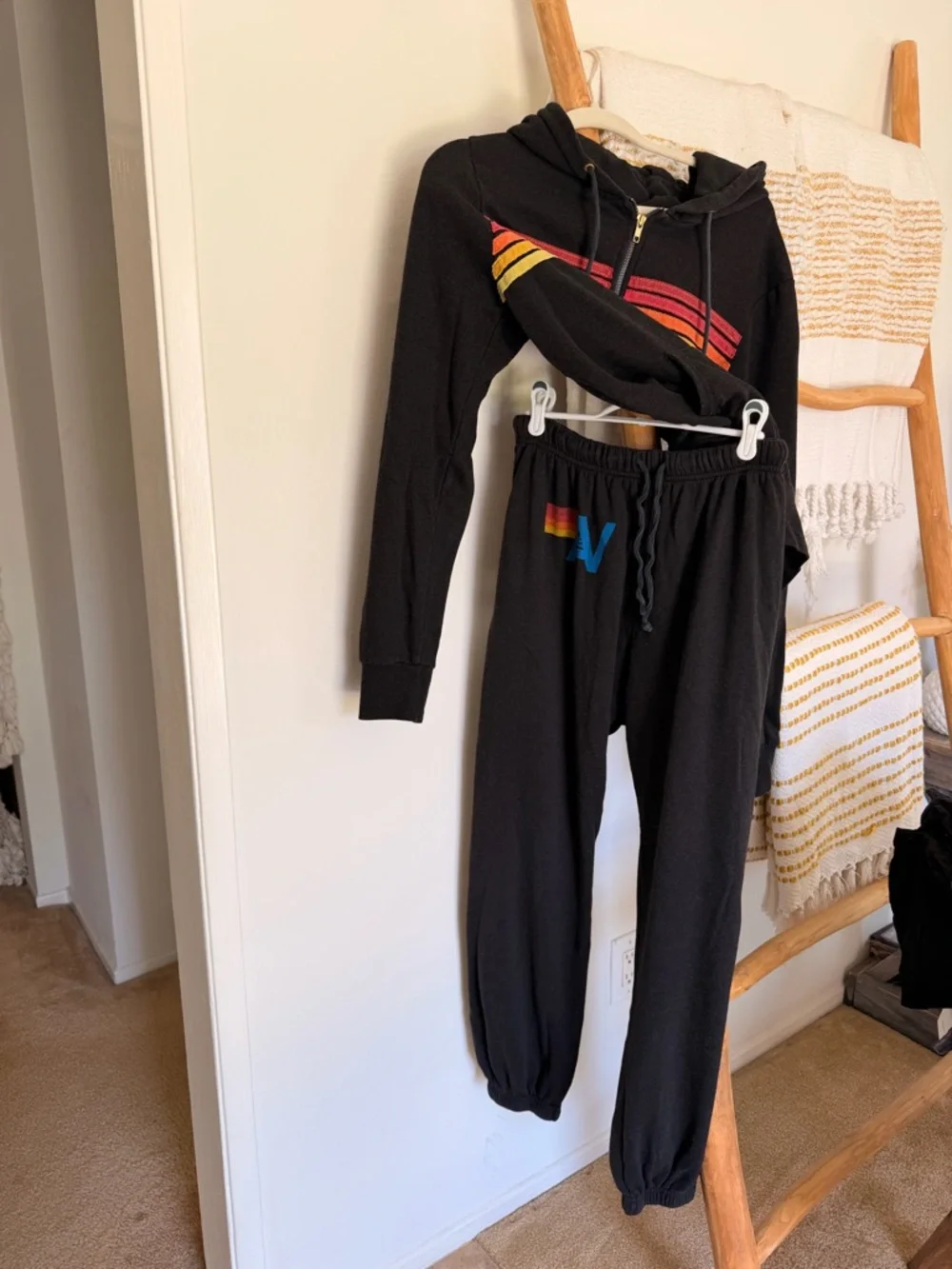 Aviator Nation x Celsius Black Zip Hoodie & Joggers - Picture 2 of 5